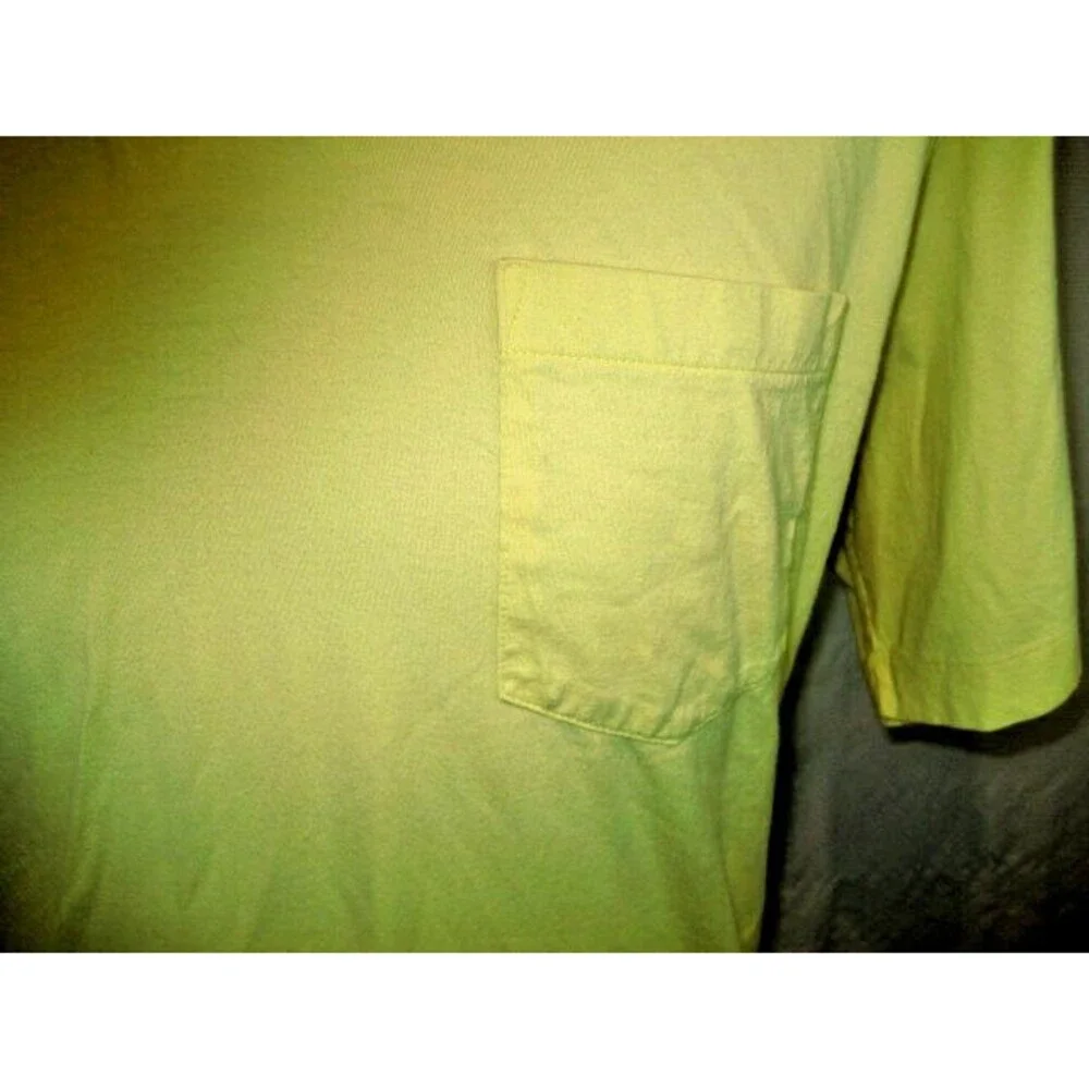 Mens Ralph Lauren Polo Yellow Knit Cotton SS Casual Golf Shirt w Pocket sz M